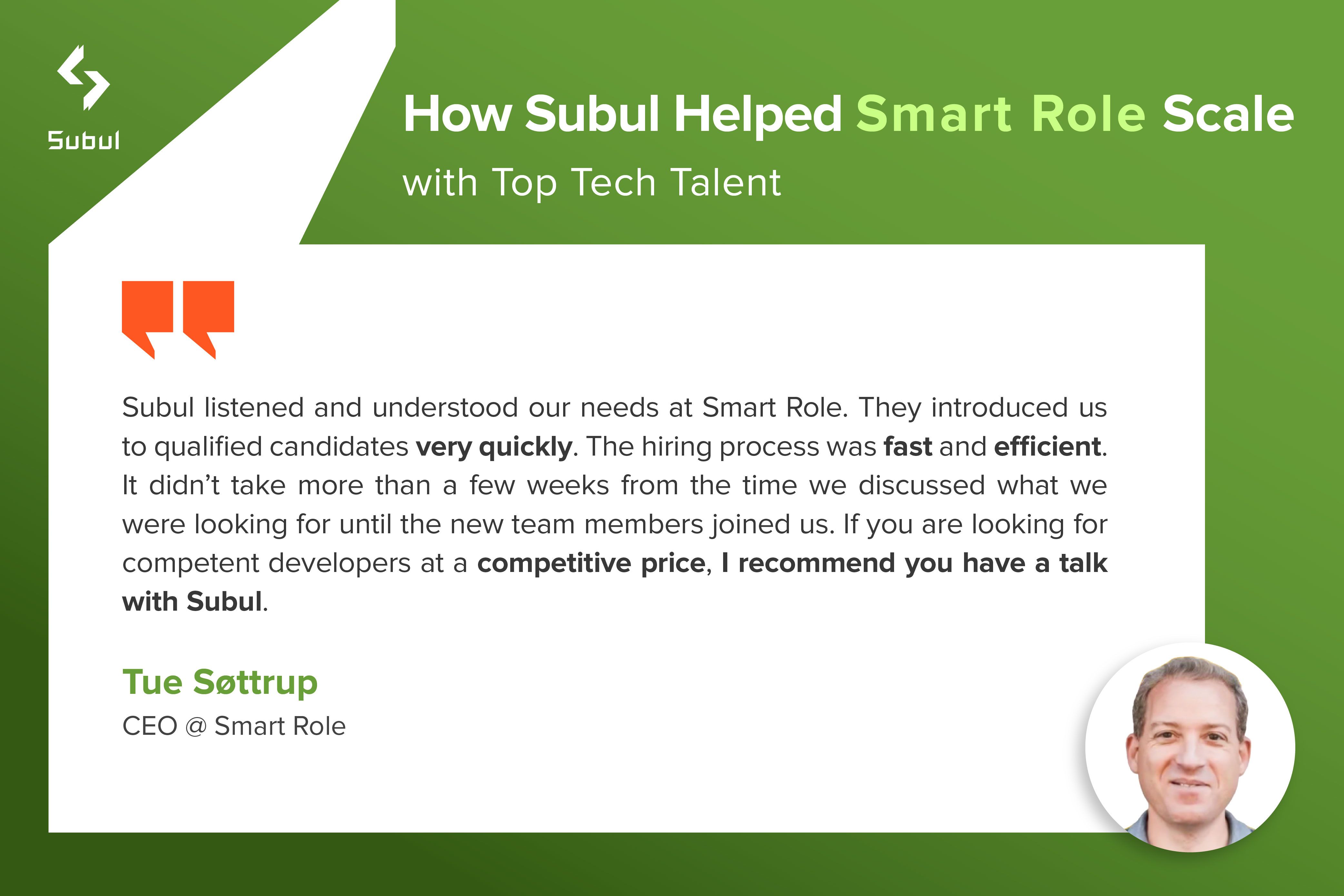 How Smart Role Scaled Its AI Platform and Reduced Hiring Costs by 50% Using Subul’s Talent Acquisition